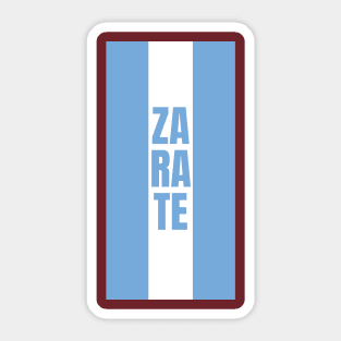 Zarate in Argentine Flag Colors Vertical Sticker